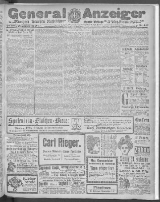 Münchner neueste Nachrichten Dienstag 28. September 1897