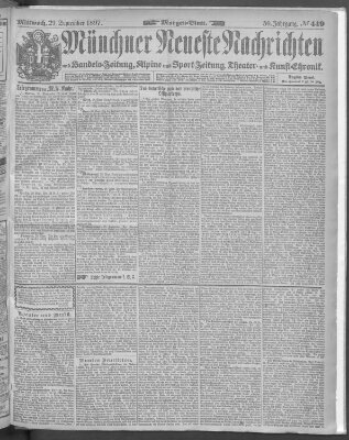 Münchner neueste Nachrichten Mittwoch 29. September 1897