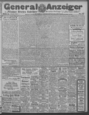 Münchner neueste Nachrichten Mittwoch 5. April 1905