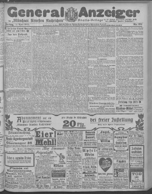 Münchner neueste Nachrichten Freitag 14. April 1905