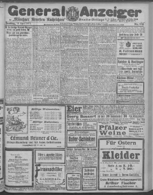 Münchner neueste Nachrichten Dienstag 18. April 1905