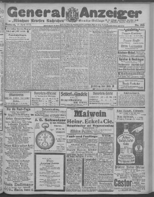 Münchner neueste Nachrichten Mittwoch 19. April 1905