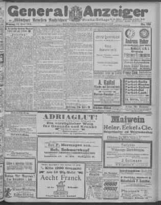 Münchner neueste Nachrichten Montag 24. April 1905