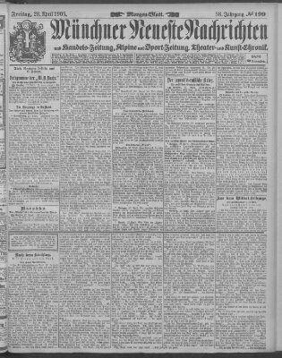 Münchner neueste Nachrichten Freitag 28. April 1905