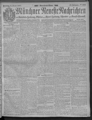 Münchner neueste Nachrichten Freitag 8. Oktober 1897