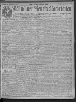 Münchner neueste Nachrichten Mittwoch 13. Oktober 1897