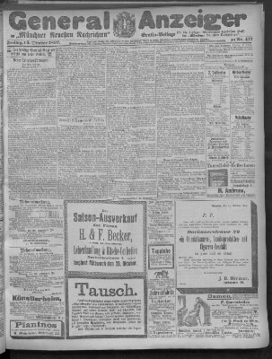 Münchner neueste Nachrichten Freitag 15. Oktober 1897