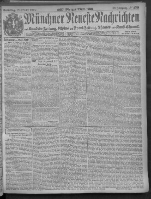 Münchner neueste Nachrichten Samstag 16. Oktober 1897