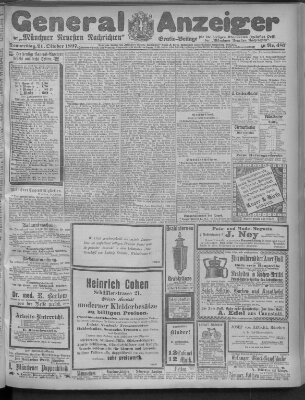 Münchner neueste Nachrichten Donnerstag 21. Oktober 1897