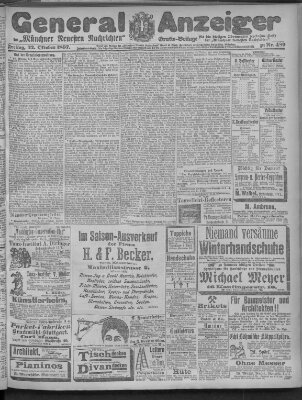 Münchner neueste Nachrichten Freitag 22. Oktober 1897