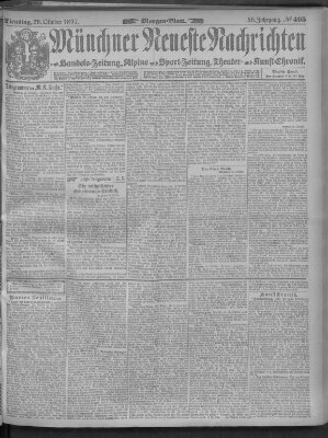 Münchner neueste Nachrichten Dienstag 26. Oktober 1897