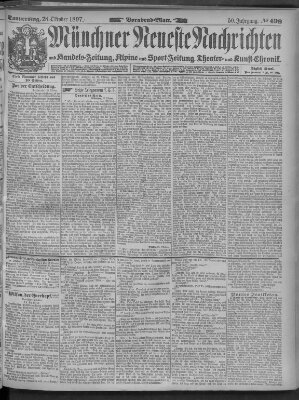 Münchner neueste Nachrichten Donnerstag 28. Oktober 1897