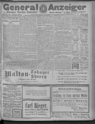 Münchner neueste Nachrichten Freitag 29. Oktober 1897