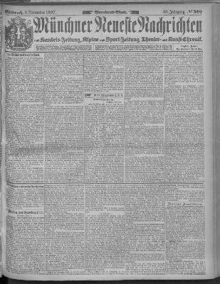 Münchner neueste Nachrichten Mittwoch 3. November 1897