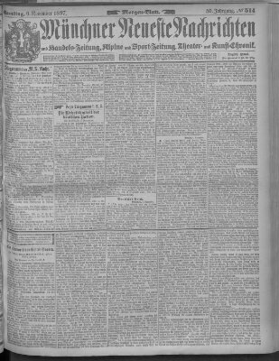 Münchner neueste Nachrichten Samstag 6. November 1897