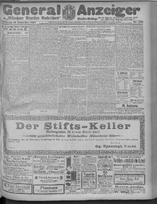 Münchner neueste Nachrichten Mittwoch 10. November 1897