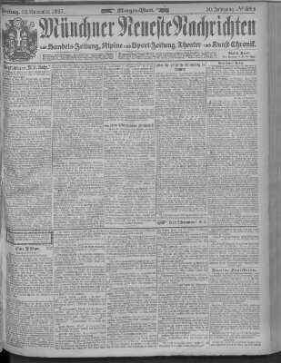 Münchner neueste Nachrichten Freitag 12. November 1897