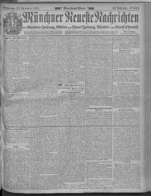 Münchner neueste Nachrichten Dienstag 23. November 1897