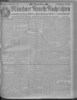 Münchner neueste Nachrichten Dienstag 23. November 1897