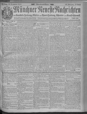 Münchner neueste Nachrichten Freitag 26. November 1897