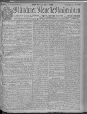 Münchner neueste Nachrichten Freitag 26. November 1897