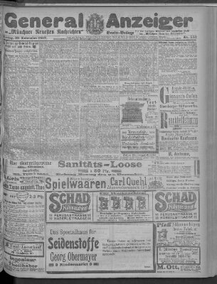 Münchner neueste Nachrichten Montag 29. November 1897