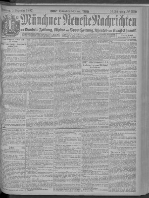 Münchner neueste Nachrichten Freitag 3. Dezember 1897