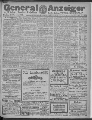 Münchner neueste Nachrichten Dienstag 28. Dezember 1897