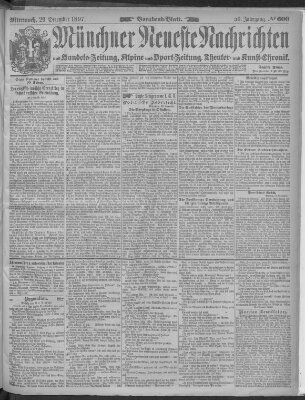 Münchner neueste Nachrichten Mittwoch 29. Dezember 1897