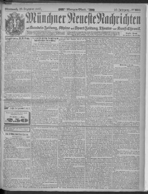 Münchner neueste Nachrichten Mittwoch 29. Dezember 1897