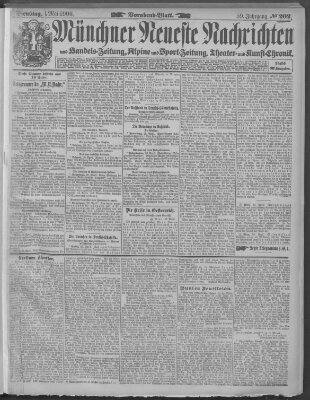 Münchner neueste Nachrichten Dienstag 1. Mai 1906