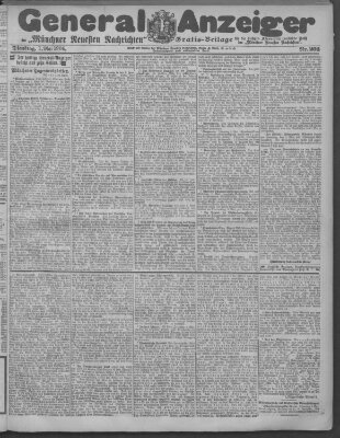 Münchner neueste Nachrichten Dienstag 1. Mai 1906