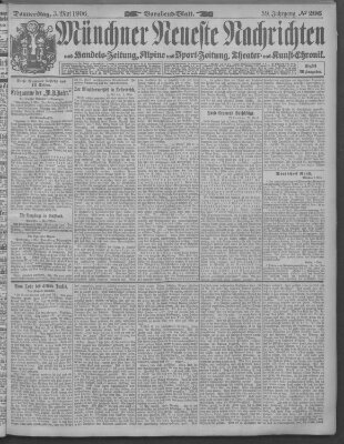 Münchner neueste Nachrichten Donnerstag 3. Mai 1906