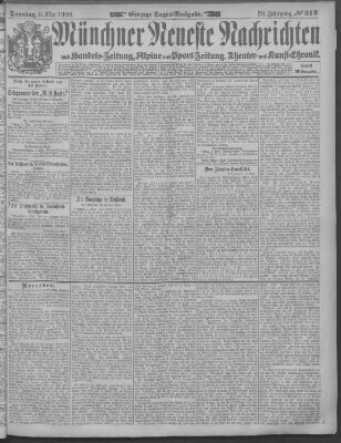 Münchner neueste Nachrichten Sonntag 6. Mai 1906