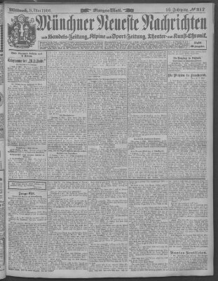 Münchner neueste Nachrichten Mittwoch 9. Mai 1906