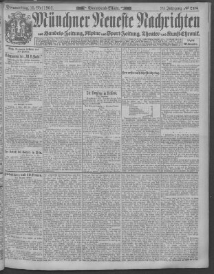 Münchner neueste Nachrichten Donnerstag 10. Mai 1906