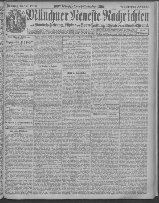 Münchner neueste Nachrichten Sonntag 13. Mai 1906