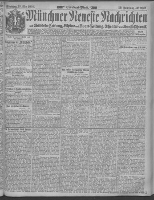 Münchner neueste Nachrichten Freitag 18. Mai 1906