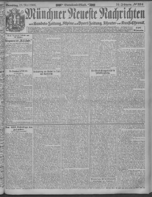 Münchner neueste Nachrichten Samstag 19. Mai 1906