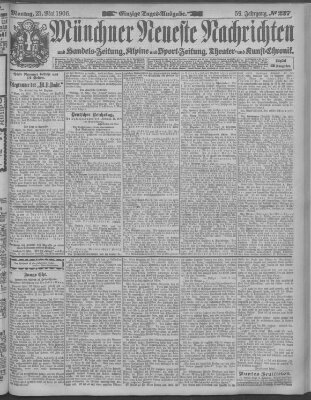 Münchner neueste Nachrichten Montag 21. Mai 1906