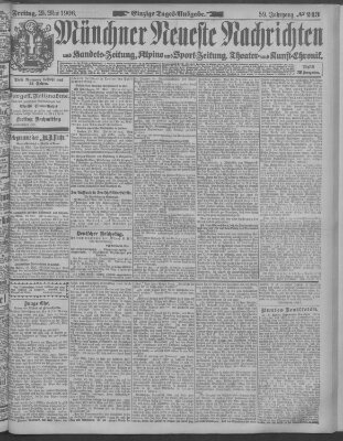 Münchner neueste Nachrichten Freitag 25. Mai 1906