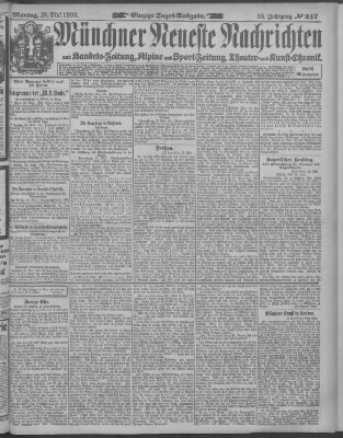 Münchner neueste Nachrichten Montag 28. Mai 1906