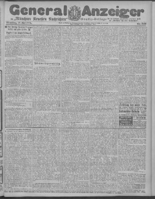 Münchner neueste Nachrichten Dienstag 29. Mai 1906