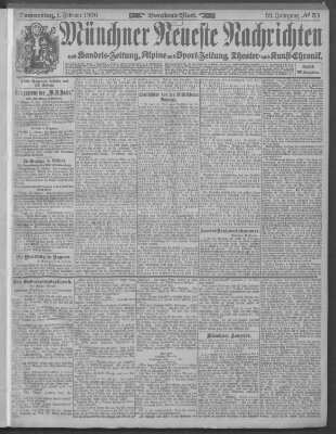 Münchner neueste Nachrichten Donnerstag 1. Februar 1906