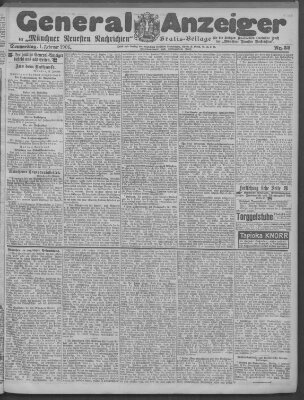 Münchner neueste Nachrichten Donnerstag 1. Februar 1906