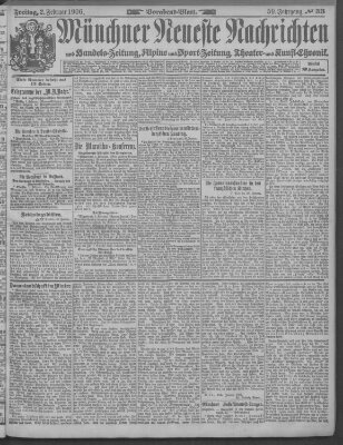 Münchner neueste Nachrichten Freitag 2. Februar 1906