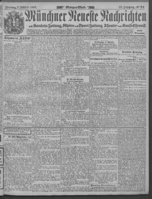 Münchner neueste Nachrichten Freitag 2. Februar 1906