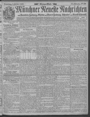 Münchner neueste Nachrichten Samstag 3. Februar 1906