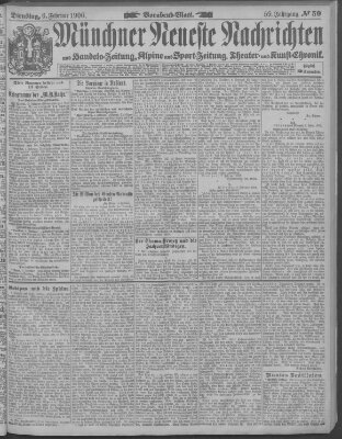 Münchner neueste Nachrichten Dienstag 6. Februar 1906