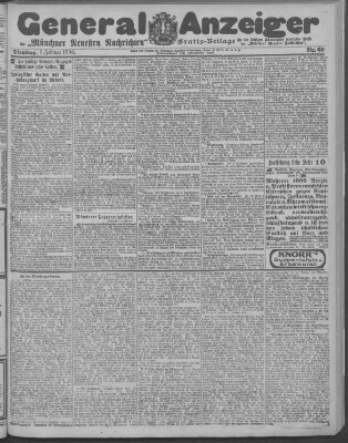 Münchner neueste Nachrichten Dienstag 6. Februar 1906